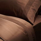 Σετ Παπλωματοθήκη 3τμχ Hauz Vegan Silk 260X250 Cinnamon